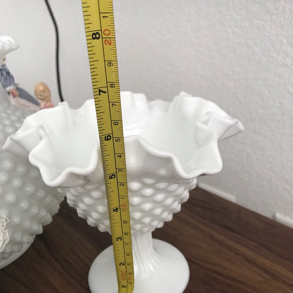 🔻🔻🔻Vintage fenton glass hobnail compote pedestal candy dish - Picture 6 of 6